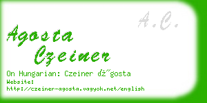 agosta czeiner business card
